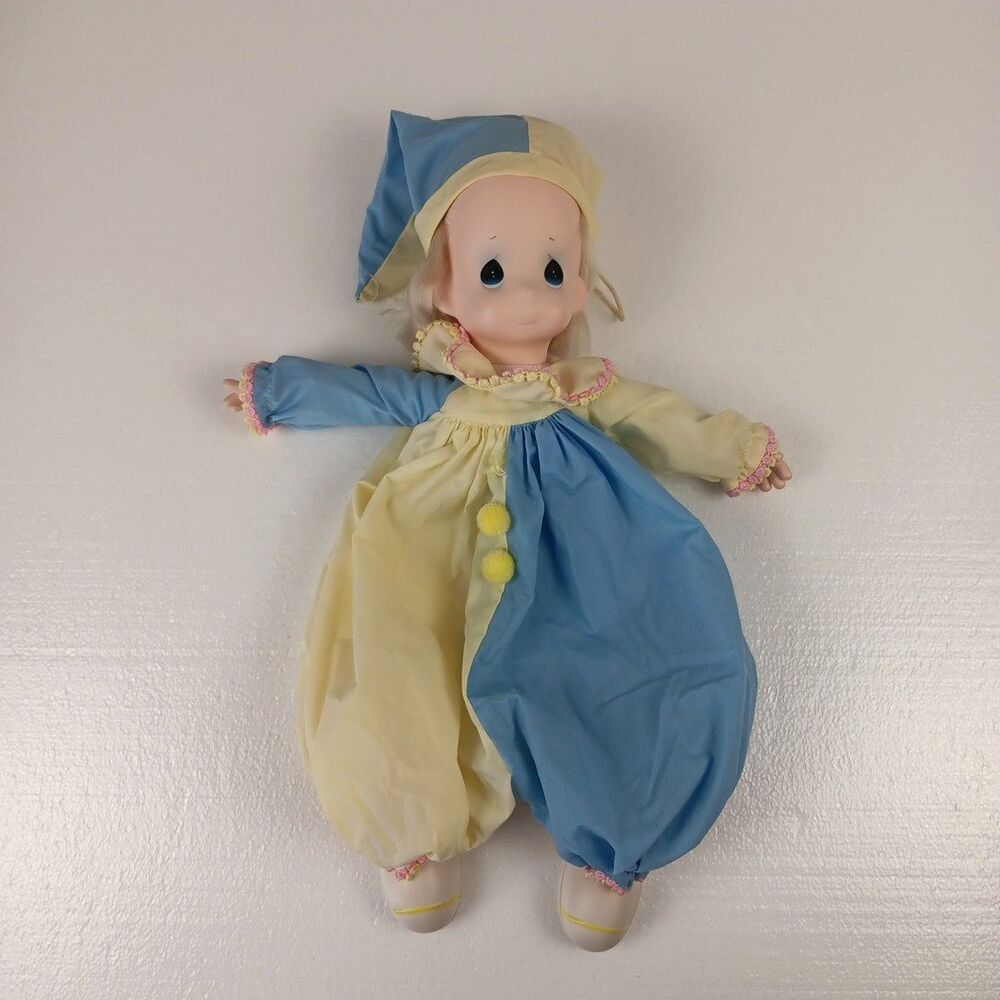 1990 Collection Vintage Precious Moments Blue Pajama Clown Doll Zipper Pouch